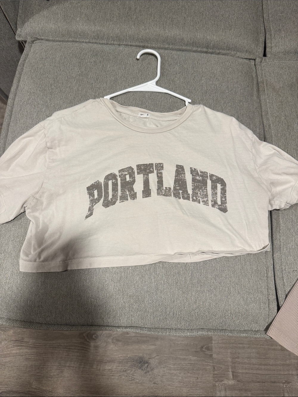 Garage Cream Portland Cropped Tee